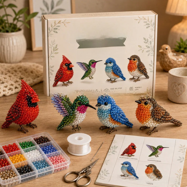 Tiny 3D Beaded Animal DIY Craft Kit
