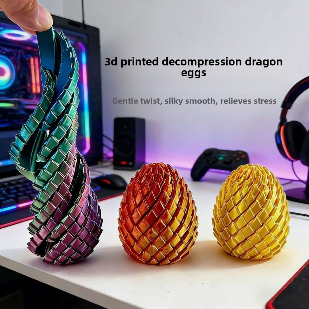 3D Printed Dragon Egg Rotating Stress Relief Toy