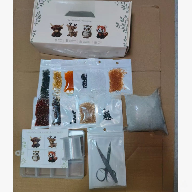 Tiny 3D Beaded Animal DIY Craft Kit