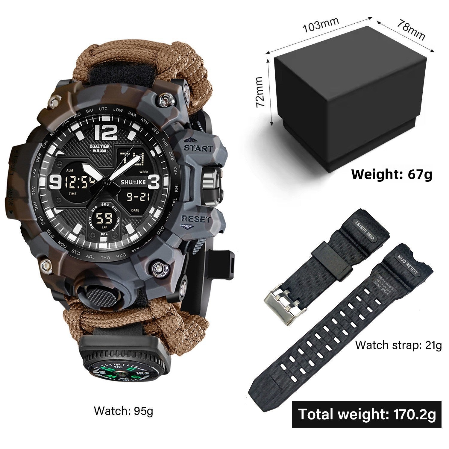 Dual Display Multifunction Outdoor Watch