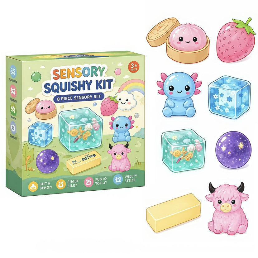 Creative Egg Squeeze Stress Relief Toy Set
